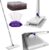 RIGONE Snap Grip Mop, 49″ Hands Free Floor Cleaner, Cloth Changing Flat Mop, Zero Touch 35-Piece Kit with 30 Dry Wipes & 3 Reusable Cloths, Universal Dust Sweeper for Wall Window Hardwood