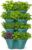 Large Vertical Planter Tower, 4 Tier Stackable Garden Planter, 28 Plant Sites, Heavy Duty Strawberry Planter, Vertical Growing System with Center Hole, Made in USA (Mineral Teal, Large)