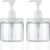 Cosywell Pump Bottle Dispenser Plastic Refillable Bottles Wide Mouth Jar Style Empty Bathroom Shower Containers for Lotion Shampoo Conditioner (Clear, 2X 500ml)