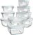 AILTEC Glass Food Storage Containers with Lids, [18 Piece] Glass Meal Prep Containers, Containers for Food Storage with Lids, BPA Free & Leak Proof (9 Lid & 9 Container)