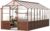 Jocoevol 8x16FT Greenhouse for Outdoors, Wooden Frame Polycarbonate Green House w/ Adjustable Roof Vent and Lockable Door Handle, Walk-in Greenhouses for Outside Garden Backyard
