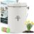 AOSION Countertop Compost Bin Kitchen,Odorless Indoor Compost Bin with Lid and 50 Compost Bags,Compost Bucket Composter Container for Food Waste,Creamy White1.0 Gallon