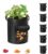 Cavisoo 5-Pack 10 Gallon Potato Grow Bags, Garden Planting Bag with Reinforced Handle, Thickened Nonwoven Fabric Pots for Tomato, Vegetable and Fruits