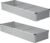 zunatu 10x2x1ft(2 Pack) Galvanized Raised Garden Bed,Outdoor Planter Boxes Metal Patio Kit Planting Bed for Vegetables Flowers,Silver