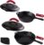 Cast Iron Skillet Set with Lids – 10″+12″-inch Pre-Seasoned Covered Frying Pan Set + Silicone Handle and Lid Holders + Scraper/Cleaner – Use Indoor/Outdoor, Oven, Stovetop, Fire, BBQ Kitchen Cookware