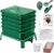 Blütezeit 5-Tray Worm Compost Bin, 53QT Worm Composter Indoor & Outdoor, Worm Farm Starter Kit for Vermicomposting, Recycling Food Waste (Green)