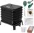 Blütezeit 5-Tray Worm Composter, 53QT Worm Compost Bin Indoor & Outdoor, Worm Farm Kit for Vermicomposting Starter, Recycling Food Waste (Black)