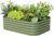 Vego garden Raised Garden Bed Kits, 17″ Tall 6 in 1 Modular Metal Raised Planter Bed for Vegetables Flowers Patio Ground Planter Box-Olive Green