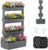 SUNYRISY 4 Tiers Vertical Raised Garden Bed Outdoor Planter Tower, Wooden Freestanding Planter Box for Planting Herbs Flowers Vegetables Patio Balcony Indoor Outdoor Gardening, Grey