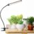 GooingTop Grow Light for Indoor Plants Growing,5000K White Full Spectrum Gooseneck Plant Lamp with Red Blue LED Clip Desk for Pot Plant Seed Starting,Dimmable with Auto Timer