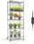 Bstrip Indoor Greenhouse with Grow Light, 5 Tier 23.5″x13.8″x59″ Mini Greenhouse with 4 Pack 24W Full Spectrum Plant Lights & Timer, Plant Shelf with Cover for Indoor Plant, Seed Starting, Seed Tray