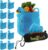 Sturdy Reusable Grocery Bags Foldable and Washable – Made From RipStop Nylon Hold 50lbs – Designed in USA Reusable Shopping Bags Inside a Compact Pod with Carry Clip – 10 Pack in Blue
