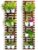 ShopLaLa Wall Planter – 2 Pack, Wooden Hanging Large Planters for Indoor Outdoor Plants, Live Vertical Garden, Plant Wall Mount Flower Pot Holder Hanger Stand Green Herb Wall Decor 47.2″ (120cm)