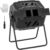 OLIXIS Compost Bin Outdoor 43 Gallon, Dual Chamber Composter Tumbler Outdoor with Gloves, Efficient 360°Rotating Composting Bin for Patio, Lawn, Home Gardening and Landscape, Pure Black