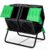 Dual Chamber Outdoor Compost Tumbler, Heavy-Duty Rotating Composter with Aeration & 2 Sliding Doors, 34.5 Gallon Composting Bin for Garden Kitchen Yard Waste