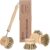 Bamboo Dish Scrubber with Handle – Hard Bristle, Natural Dish Brush Sustainable & Biodegradable, Bamboo Brush for Dishes, Pans and Pots