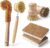 Natural Bamboo Dish Brush Set – 6 PCS Kitchen Cleaning Brush Kit with 4 Utensil Brushes and 2 Coconut Fiber Dish Sponges, for Cleaning Pots, Pans, Dishes, Bottles, Vegetables, and Fruits