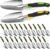 Product Image Yaocom Garden Shovel Aluminum Alloy Heavy Duty Trowel Garden Tool Small Shovels for Digging Metal Hand Trowel Spade with Soft TPR Handle for Lawn Yard Farm Home Shop Planting(12 Pcs)