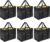 Homemell Heavy Duty Reusable Grocery Bags, Large Collapsible Tote Bag Holds 100 LBS, Extra-Strength Premium Material (Black, 6-Pack)