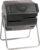 FCMP Outdoor 37 Gallon 1 Piece Plastic Single Chamber Roto Tumbling Composter Outdoor Elevated Rotating Garden Compost Bin, Black