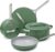 Caraway Non-stick Ceramic Cookware Set (12 Piece) Pots, Pans, Lids and Kitchen Storage – PFAS & PFOA Free – Oven Safe Pan Set & Compatible with All Stovetops – Sage