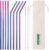 VEHHE Metal Straws Drinking Straws 10.5″ Stainless Steel Straws Reusable 8 Set – Ultra Long Rainbow Color-Cleaning Brush for 20/30 Oz for Yeti