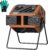 THEGROW’ING 43 Gallon Dual Chamber Compost Bin with Built-in Nuts, Outdoor Rotating Composter Tumbler for Garden Backyard, Orange