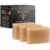 Terra Lotus – Organic Tallow Soap with Organic Castor Oil & Raw Honey – Hydrating & Nourishing – 3 Pack (Unscented)
