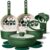 CAROTE 19Pcs Ceramic Cookware Set, Pots and Pans Set Non stick, Non Toxic Cookware Detachable Handle, Kitchen Cooking Set – Induction Cookware, Dishwasher/Oven Safe, PFAS Free, Green