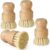4 Pack Bamboo Dish Brush Set, Natural Kitchen Scrub Brush with Sisal Bristles, Wooden Dish Scrubber for Cleaning Dishes, Pots, Vegetables and Sink