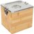 AQQHSAIN Compost Bin with Lid 0.8 Gal Countertop Compost Kitchen Scrap Indoor Large Compost Bucket Kitchen Odorless Smell Proof Composter with Stainless Steel Insert (Brown, 3L)