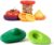 Food Huggers Zero Waste Starter Kit – (7 Pieces) -Avocado Hugger Saver Covers (Set of 2) + Reusable Silicone Food Savers Autumn Harvest (Set of 5), Dishwasher Safe, Keeps Food Fresh