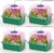MIXC Seed Starter Kit with Grow Light, Elevated Seedling Tray Kit with Adjustable Humidity Dome and Clear Cell Tray, 12 Full Spectrum Led Beads for Seed Starting Greenhouse, 4 Pack, Green