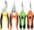 EWPJDK 4 Pack Garden Pruning Shears, Stainless Steel Garden Shears, Gardening Shears, Garden Scissors, Clippers, Pruning Snips, Pruning Shears for Gardening Tools (4PCS Yellow Orange Green)