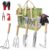 Garden Tools Set, 9-Piece Heavy Duty Gardening Tools with Clear Pocket Tote Bag, Stainless Steel Garden Hand Tools for Digging, Planting, Weeding and Pruning, Durable Gardening Kit