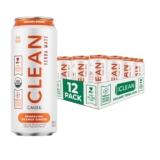 CLEAN Cause Zero Sugar Orange Ginger Yerba Mate Tea Sparkling, USDA Organic Energy Drink Alternative, Zero Calorie, 160mg Natural Caffeine, Soda Alternative, Plant-Based (16oz cans, 12-Pack Case)