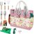 22PCS Garden Tools Set for Women,Mothers Day Garden Gifts for Mom Beginner,Heavy Duty Hand Tool Kit Gardening Supplies Included Handy Tote Bag/Trowel/Repotting Mat/Rake/Pruner/Gloves/Plant Tags -Pink