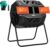VIVOSUN Outdoor Tumbling Composter Dual Rotating Batch Compost Bin, 43 Gallon Orange Door