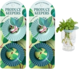 Modern Sprout Produce Keeper for Fresh Herbs & Greens – Eco-Friendly, BPA-Free, Sustainable Materials – Extends Freshness Up to 2 Weeks – Gift for Plant Lovers and Home Chefs – 2 Pack