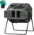 THEGROW’ING 43 Gallon Dual Chamber Compost Bin with Built-in Nuts, Outdoor Rotating Composter Tumbler for Garden Backyard, Green