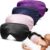 4 Pack Silk Sleep Mask – 100% Blackout, Zero Eye Pressure, Blindfold with Adjustable Strap, Super Soft Travel Eye Covers (Black, Pink, Blue, Purple)