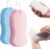 Magic Exfoliating Bath Sponge, Magic Exfoliating Body Scrubber Skin Friendly & Reusable for Adults Women and Men (Blue+Pink)