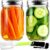 Leaflai 2 Pack 16oz Glass Mason Jars with Airtight Lids – Regular Mouth Canning Jars for Jam, Honey, Jelly, Pickling, Meal Prep, Overnight Oats, Smoothies, Salads – Wedding Favors, Party & Gift