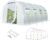 KING BIRD Premium 20x10x6.6FT Greenhouse for Outdoors, Large Walk-in Upgraded Galvanized Metal Frame, Mesh Door Screen Window Improved Zipper Tunnel Hoop for Garden Plant Winter, 2 Stiffeners, White