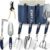 Aimerla Gardening Tools Set of 9 Heavy Duty Garden Tools with Non-Slip Rubber Grip with Large Garden Bag, Durable for Garden, Weeding, Gifts for Women,Men