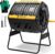 Maygrove Outdoor Compost Bin 53 Gallon, Dual Chamber Large Compost Tumbler for Garden Backyard, with 360° Rotating, Sliding Doors & Solid Steel Frame
