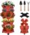 Vertical Strawberry Planter 5 Tier Stackable Tower Herb Planters Stacking Outdoor Garden Planters Pot With Tools Mover For Growing Flowers, Vegetables and Succulents