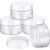 Patelai 4 Pieces Round Wide-mouth Leak Proof Plastic Container Jars with Lids for Travel Storage Makeup Beauty Products Face Creams Oils Salves Ointments DIY Making(1 Ounce,White)