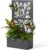 VINGLI Metal Raised Garden Bed with Trellis, Outdoor Planter Box for Climbing Vegetables, Fruits and Flowers, Privacy Screen, for Backyard, Patio, Balcony (Tropical)