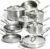 Umite Chef Stainless Steel Cookware Set, 5 Ply 14 Piece Stainless Steel Pot and Pan Set-Induction, Heavy Chef Quality, Oven Safe | Professional Kitchen Cooking Appliances, PFOA, PTFE & PFOS Free